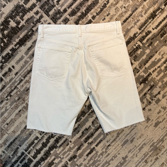 Helmut Lang Highrise Crisp White Cuff Out Shorts Cotton Size 28 / Medium - Picture 5 of 14